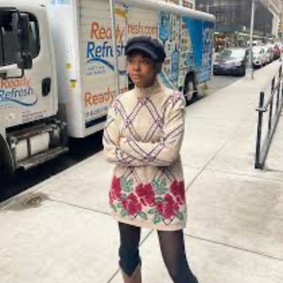 Classic Elements 90’s Y2k Cottage Core  Floral Tunic Sweater Dress Woman’… - Picture 3 of 8